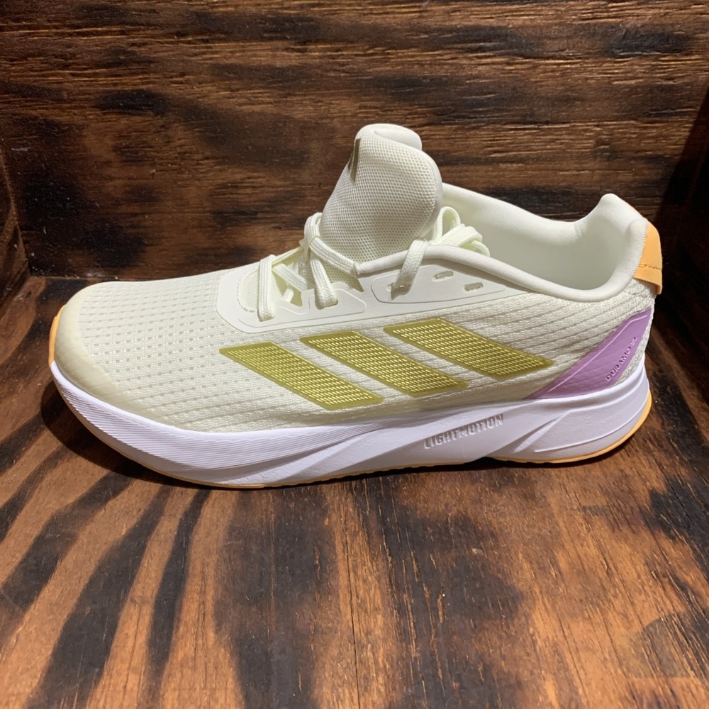Adidas Kids Youth Duramo SL Running Shoes Ivory Gold Pink ID5890 Size 5.5 New